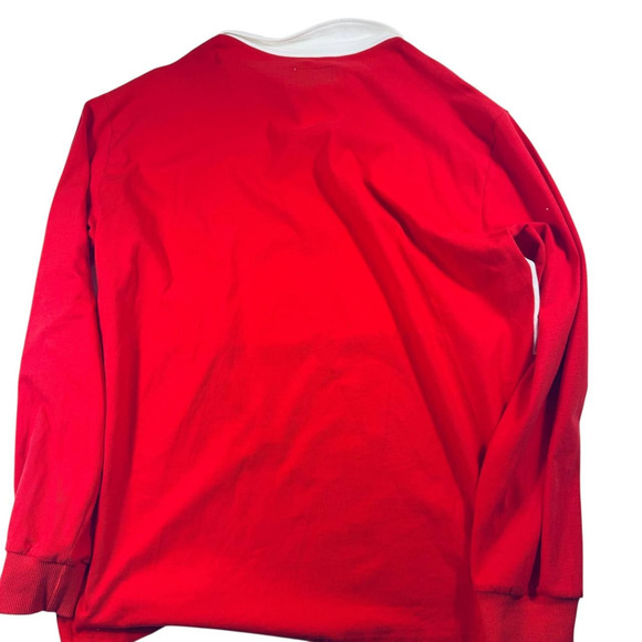 Kings of NY Rugby Polo Shirt Long Sleeve Red White Colorblock XL Mens Casual - Picture 4 of 6